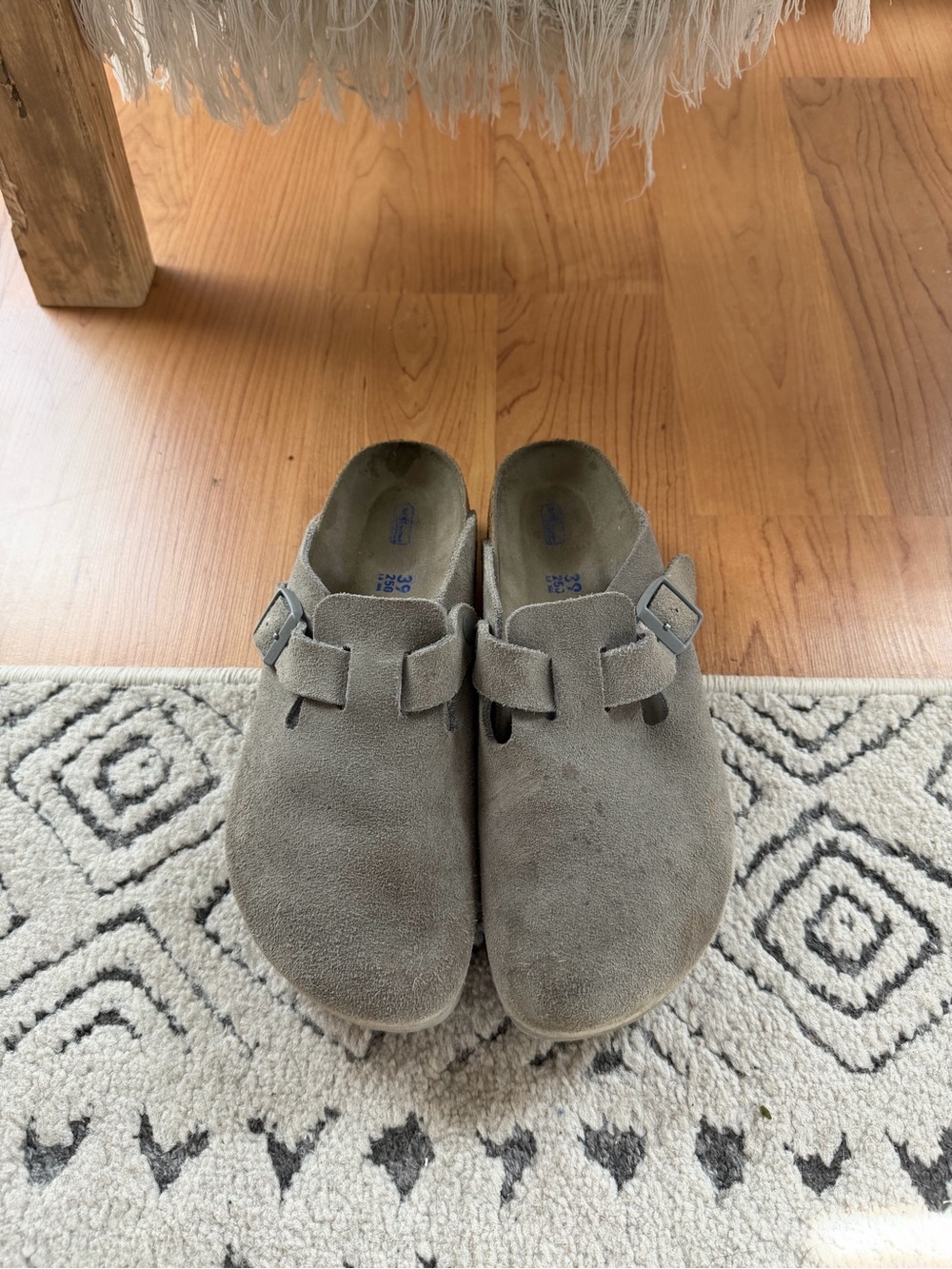 Grey Boston Birkenstocks - Suede